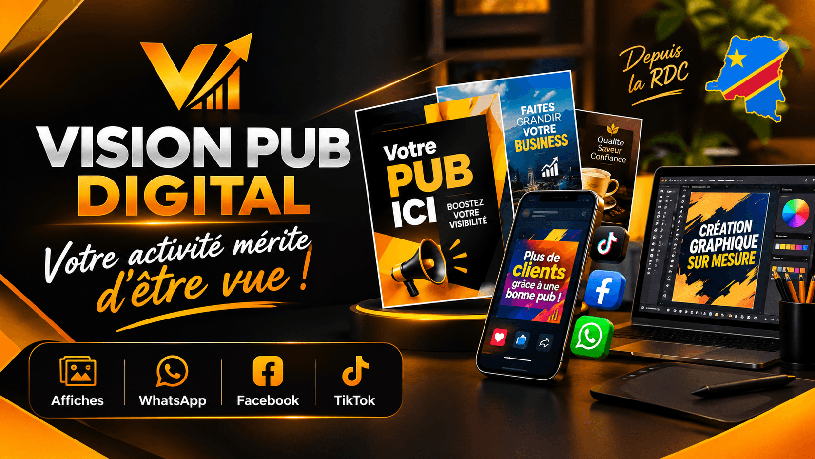 Création de publicité digitale — Vision pub digital