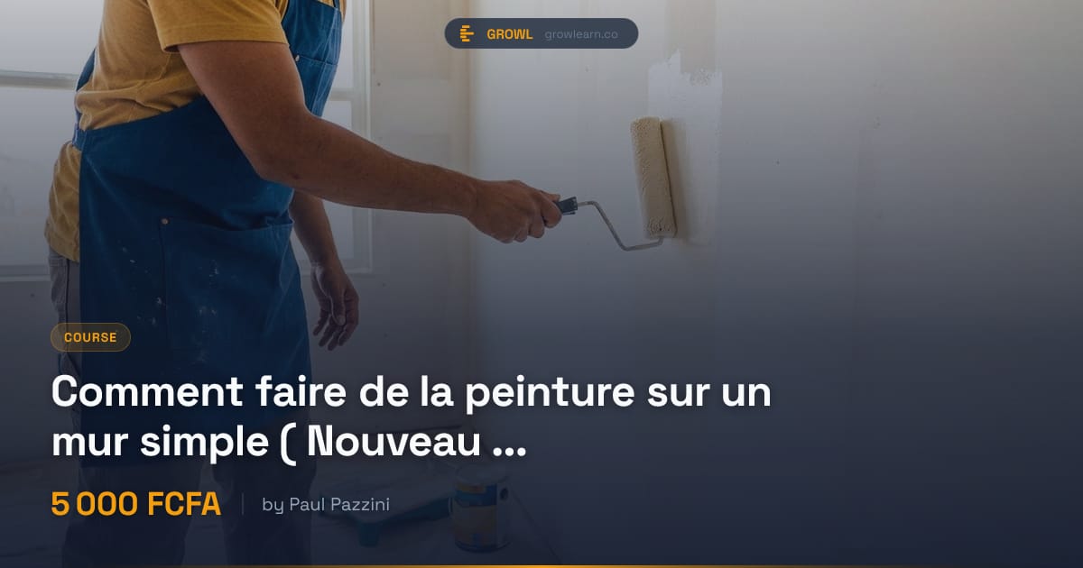 Course Comment faire de la peinture sur un mur simple ( Nouveau mur ...