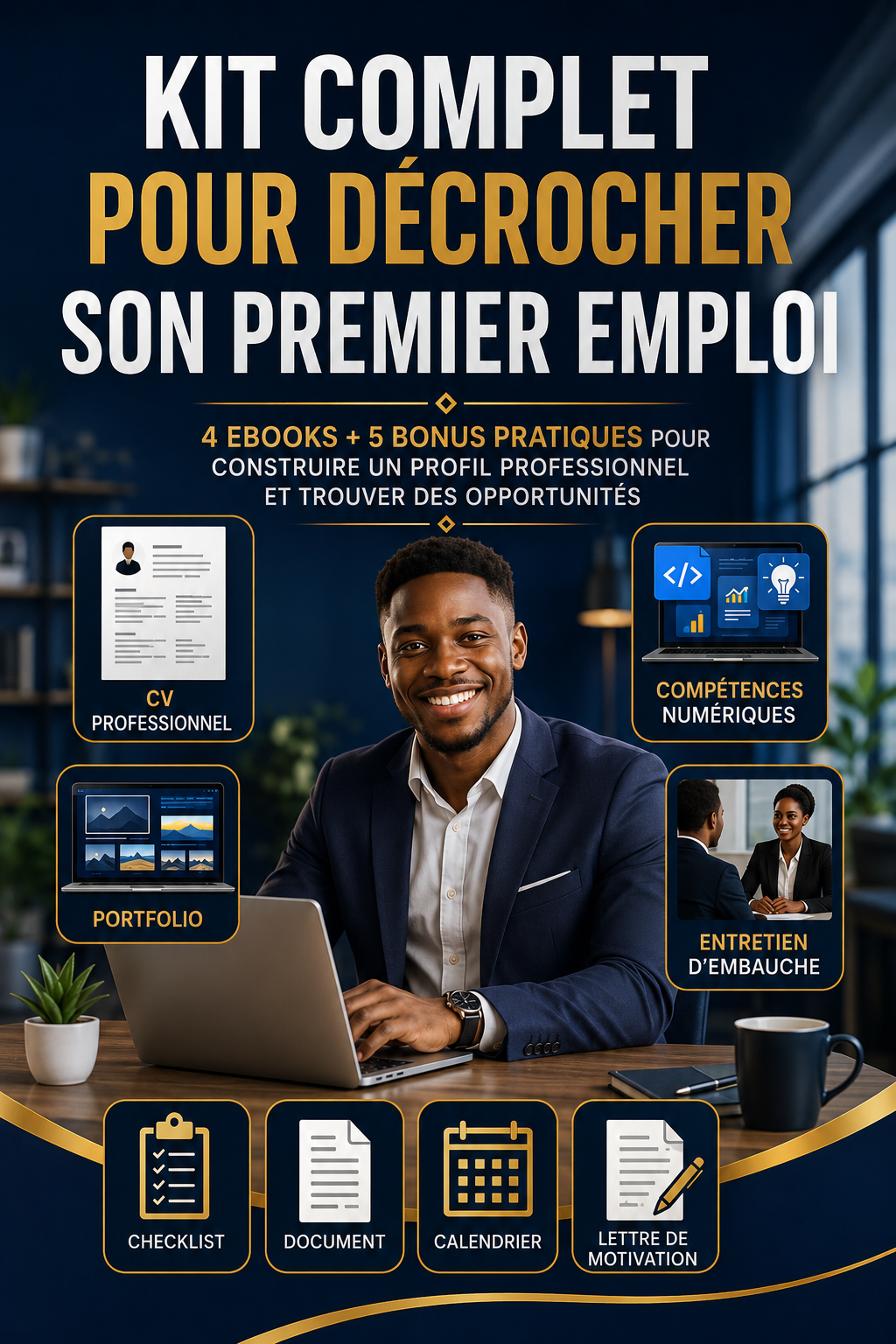4 EBOOKS + 5 BONUS PRATIQUES POUR CONSTRUIRE UN PROFIL PROFESSIONNEL, VALORISER SES COMPÉTENCES ET RÉUSSIR SES ENTRETIENS