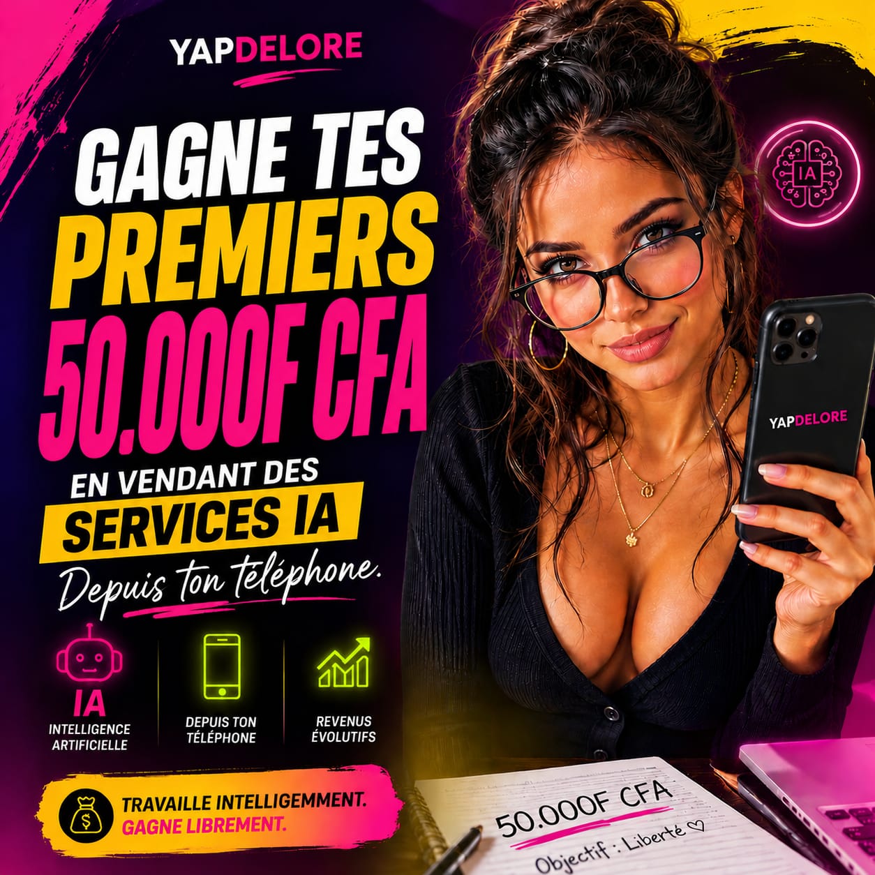 Gagne tes premiers 50 000 FCFA en vendant des services IA depuis ton téléphone