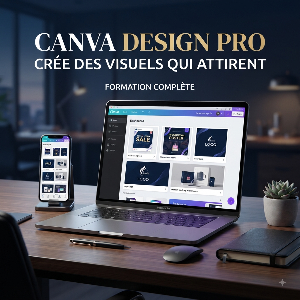 CANVA DESIGN PRO — FORMATION COMPLÈTE POUR CRÉER DES VISUELS PROFESSIONNELS