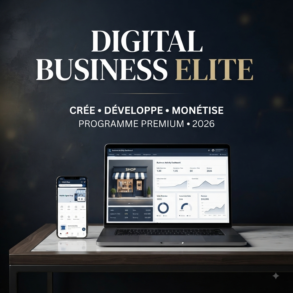 DIGITAL BUSINESS ELITE — PROGRAMME COMPLET POUR CRÉER, DÉVELOPPER ET MONÉTISER SON ACTIVITÉ EN LIGNE