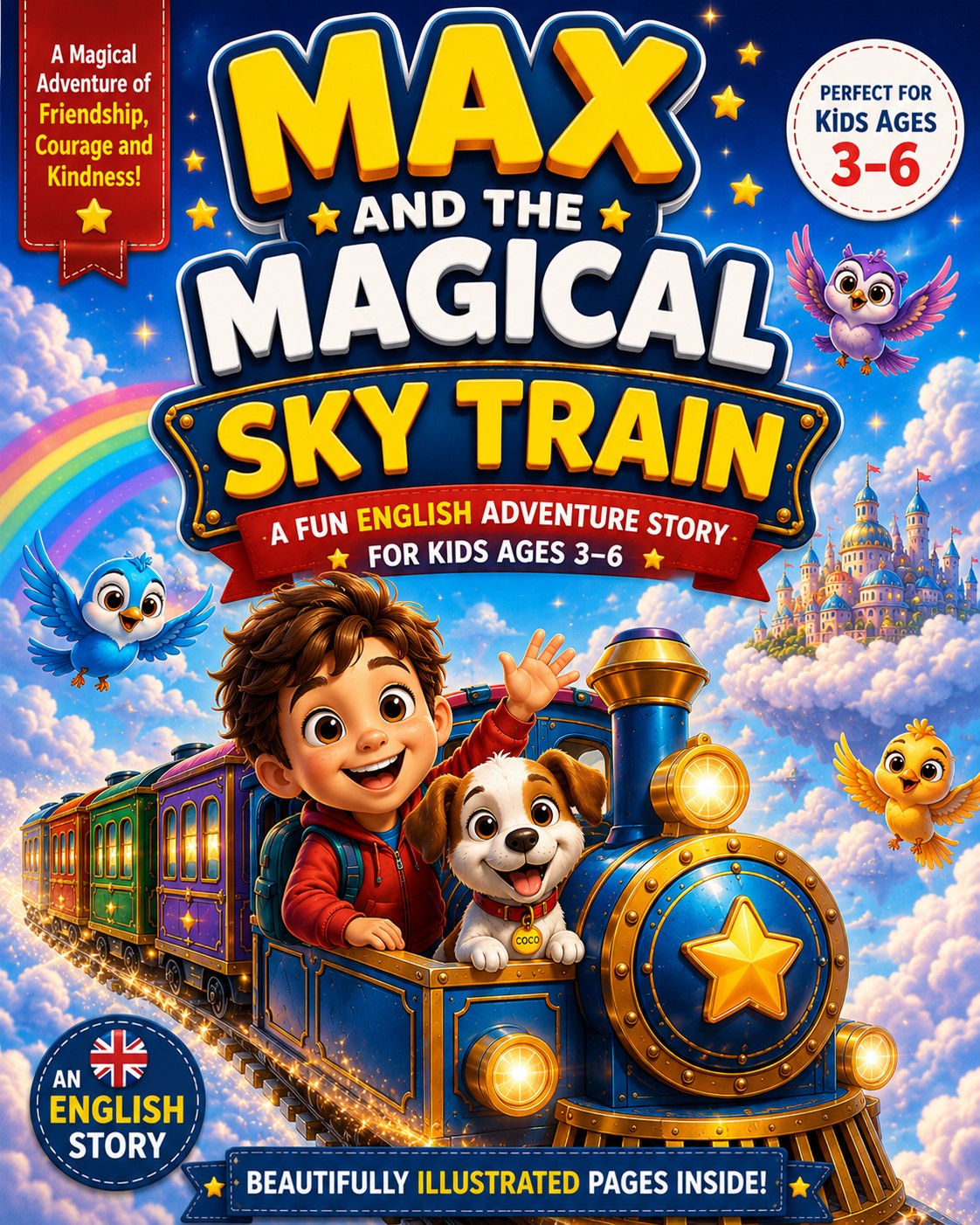 Max and the Magical Sky Train – A Fun English Adventure Story for Kids Ages 3–6