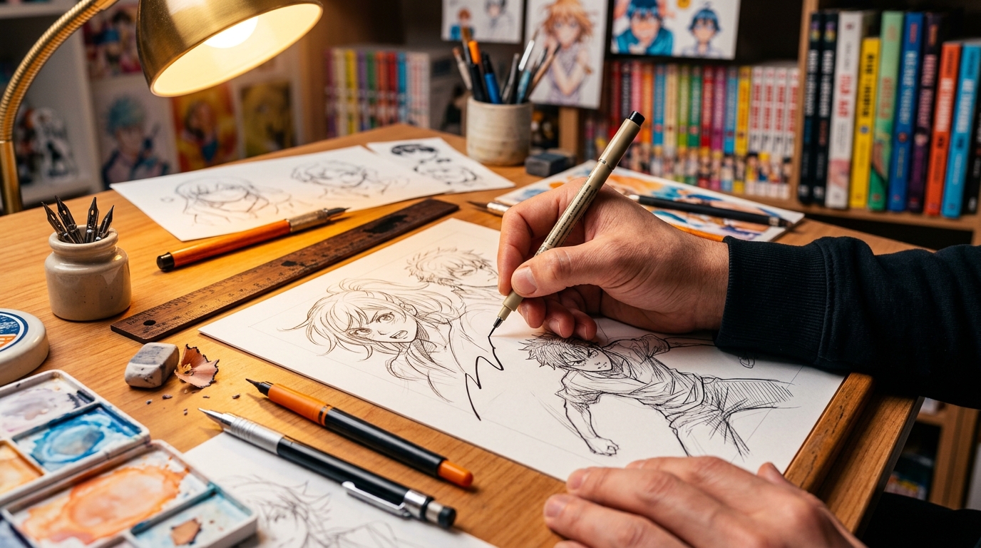 Maîtrisez l'art du manga : de l'esquisse à la publication